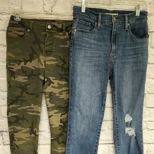 2 Pair Levi's jeans. Size 28 and 29